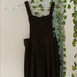 corduroy high waisted suspender pants